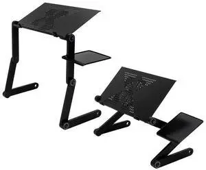 360°Adjustable Foldable Laptop Notebook Desk Table Stand Lap & Bed Breathe Tray