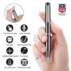 32gb Spy Digital Voice Activated Recorder Device Mini Hidden Audio Recording Pen(Voice Recorder Pen+32gb card)