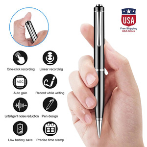 32GB Digital Voice Activated Recorder - Spy Mini Hidden Audio Recording Pen Device With MP3 Player