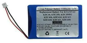 3.7V 1100mAh Replacement Battery for KOAMTAC Barcode Scanner KDC30, KDC350, KDC350R2, KDC400, KDC410, KDC411, KDC420, KDC421, KDC450,Part No.: 699800,KDC-BAT400, KDCSPB1200 3.7V 1100mAh Replacement Battery for KOAMTAC Barcode Scanner KDC30, KDC350, KDC350R2, KDC400, KDC410, KDC411, KDC420, KDC421, KDC450,Part No.: 699800,KDC-BAT400, KDCSPB1200