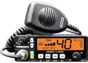 President Andy II 1224V FCC CB Radio with Weather ChannelAlert, Scan, USB Port, VOX and Much More! President Andy II 1224V FCC CB Radio with Weather ChannelAlert, Scan, USB Port, VOX and Much More!