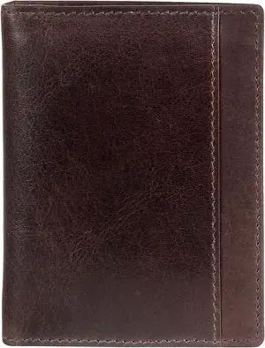 Mancini Casablanca Men's RFID Secure Unique Vertical Wing Wallet