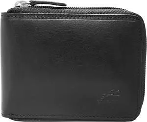 Mancini Boulder Men's RFID Secure Zippered Wallet with Removable Passcase