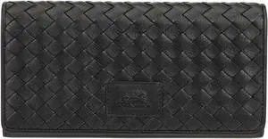 Mancini Basket Weave RFID Secure Trifold Wallet