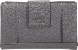 Mancini Pebbled Ladies RFID Medium Clutch Wallet