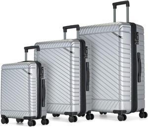 Bugatti Oslo 3 Piece Luggage Set Silver