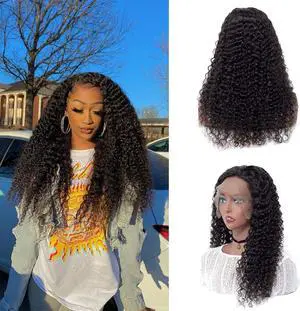 Lace Front Wigs Human Hair MALAIKA Grade 10A 13x4 Deep Wave Lace Closure Wigs for Black Women 150% Density Brazilian Virgin Human Hair Wigs Pre Plucked with Baby Hair (20 Inch,Natural Color) 26"