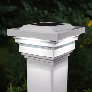 Classy Caps 4X4 White PVC Regal Solar Post Cap - 2 Pack