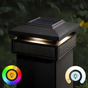 Classy Caps Lumineer Smart Solar Post Cap - 2 Pack