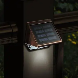 Classy Caps Copper Plated Deck & Wall Light - 2 Pack