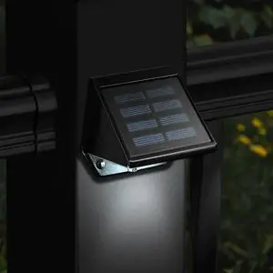 Classy Caps Black Aluminum Deck & Wall Light - 2 Pack