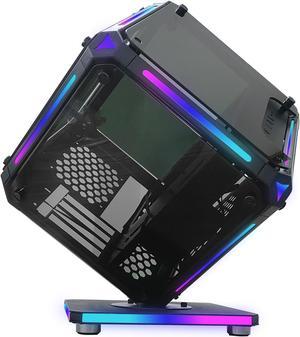 Micro-ATX/Mini-ITX PC CASE / Luxury/ 3-Sided Tempered Glass /ARGB HUB included(Without FAN)