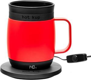Hot Kup Heated Coffee Mug 14oz Temperature Controlled Smart Cup Red