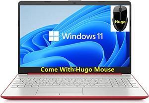 HP 156 HD LED Display Laptop Intel Pentium Silver N5000 Processor 4GB DDR4 RAM 128GB SSD HDMI Webcam WIFI Windows 11 S with Hugo M Scarlet Red