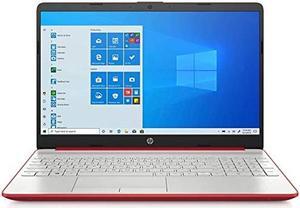 HP 2023 15.6" HD Laptop Computer Intel Dual-Core Pentium Gold 6405U 8GB DDR4 128GB SSD Intel UHD Graphics HD Webcam Bluetooth RJ-45 USB-C HDMI Windows 10 Pro Scarlet Red w/RE 32GB USB