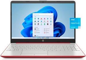 HP 2022 Newest 15 15.6" HD Display Laptop Notebook, Intel Pentium Quad-Core N5000(Up to 2.7GHz), HDMI, USB-C, WiFi, Webcam, Win10, Scarlet Red, with Z&O HDMI Cable (32GB RAM | 1TB SSD)