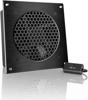 AC Infinity AIRPLATE S3, Quiet Cooling Fan System 6" with Speed Control, for Home Theater AV Cabinets