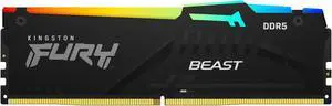 Kingston FURY Beast RGB 8GB 5200MT/s DDR5 CL40 DIMM Desktop Memory Single Module | Intel XMP 3.0 | Infrared Sync Technology | Overclocking Stability | KF552C40BBA-8