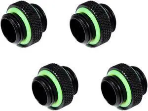 Barrow G1/4" Male to Male Mini Extender Fitting, Black, 4-Pack