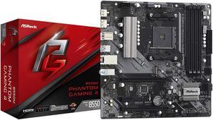 ASRock AM4 AMD B550 SATA 6Gb/s Micro ATX AMD Motherboard Model B550M Phantom Gaming 4