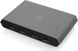 IOGEAR USB-C 2 Port Switch - Transfer Files Between PC & Mac OS X - 3 USB-A - 1 USB-C - Switch Method Remote - Mouse or Hotkey - LED Indicator - USB-C 85W Pass Through - GUS4C2