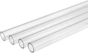Barrow PETG Tubing (Normal Temperature), 8mm ID, 12mm OD, 500mm Length, Clear, 4-Pack