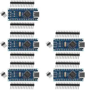 AITRIP 5pcs for Nano Board CH340/ATmega+328P Without USB Cable, Type-C Connection Compatible with Arduino Nano V3.0