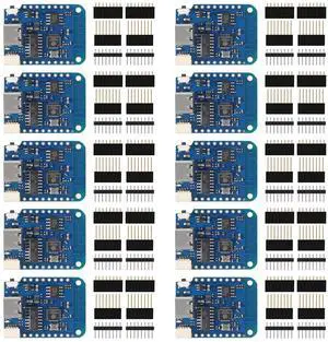 10pcs WeMos D1 Mini V4.0.0 Type-C USB WiFi Internet of Things Board Based ESP8266 4MB Compatible with Arduino MicroPython Nodemcu (V4.0.0 Type-C)