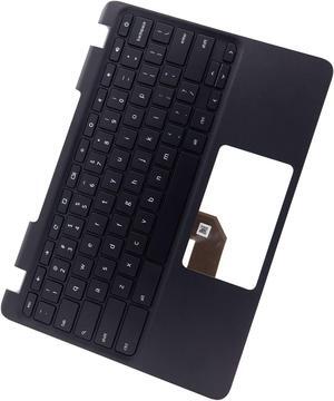 Deal4GO Black Upper Case Palmrest Keyboard Assembly Replacement for Lenovo Chromebook 11 N23 80YS (Touch & Non) 1KAFZZU0062 5CB0N00717