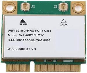 AX210HMW WiFi Card,5374M Wi-Fi 6E Wireless Module Expand to 6GHz MU-MIMO Tri-Band Internal Network Card with Bluetooth 5.2,Mini PCIE Wireless Network Card for Laptop