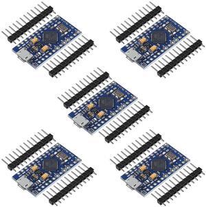 MELIFE 5pcs Pro Micro Atmega32U4 5V 16MHz Module Bootloadered Micro USB Pro Micro Development Board Microcontroller Connection with Pin Header