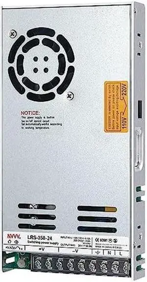 NVVV LRS-350-24 Switching Power Supply 24V 14.6Amp Enclosed Switchable Power Supply