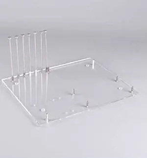 ATX PC Open Frame ATX Test Bench Motherboard Overclock Computer Case DIY Mod Base Chassis for ATX Mothboard, 4mm Transparent Acrylic Frame PC Test Bench for Testing, Overclocking or Gaming