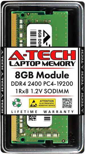 A-Tech 8GB RAM Replacement for CT8G4SFS824A | DDR4 2400MHz PC4-19200 (PC4-2400T) CL17 SODIMM 1Rx8 1.2V Non-ECC SO-DIMM 260-Pin Laptop, Notebook Memory Module