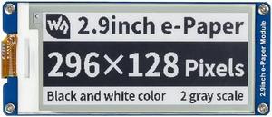 Coolwell Waveshare 2.9inch E-Paper Module Raspberry Pi E Paper Display 296x128 SPI Interface for Raspberry Pi 4B+ 4B 3B+ 3B 2B+ Zero W WH Jetson Nano Ardui