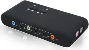 YEY 7.1 USB 3.5MM Sound Card I/O 48KHz Sample Rate 8CH DAC and 2CH ADC via S/PDIF Input and Output with Loop-Back Support standalone Cmedia Software for Windows only