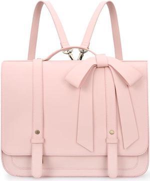 ECOSUSI Briefcase for Women Messenger Backpack PU Leather 14 inch Laptop Bag Satchel Computer Bag for College Business Travel