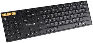 ProtoArc 2.4G Wireless Left-Handed Keyboard, XK21 Bluetooth Ultra-Thin Keyboard, Rechargeable Silent Keyboard with Three Multi-Device, Windows/Mac/Android