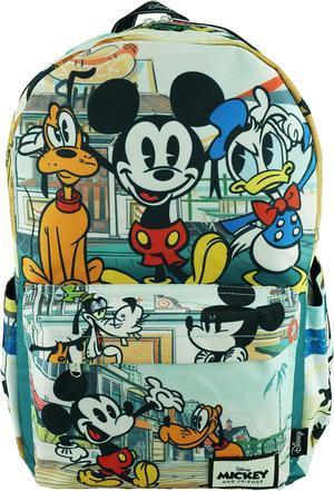 Disney Mickey Mouse Wondapop Deluxe Oversize Print Large 16" Backpack with Laptop Compartment - A19757