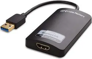 Cable Matters SuperSpeed USB 3.0 to HDMI Adapter (USB to HDMI Adapter) for Windows up to 1440p in Black