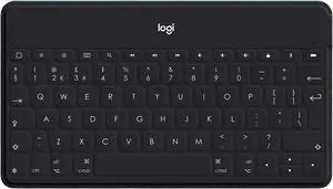 Logitech Keys-to-Go Super-Slim and Super-Light Bluetooth Keyboard for iPhone, iPad, Mac and Apple TV, Including iPad Air 5th Gen (2022) - Black