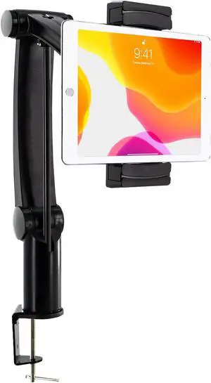 CTA Digital: Universal Tablet Mounting Clamp for 7-13"" Tablets, iPad 10.2-inch (Gen 8 and Gen 7), 12.9-inch iPad Pro (2020), 11-inch iPad Pro, iPad Mini, iPad Air, Surface Pro 7 & More (PAD-LTM)