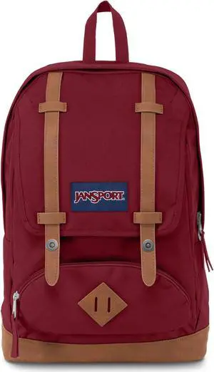 JanSport Cortlandt Laptop Backpack, Russet Red, 15" Laptop Sleeve-Synthetic Leather Shoulder Computer Bag with Large Compartment, Padded Straps- Rucksack for Men, Women