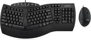 Wired Ergonomic PERIBOARD-512 Keyboard with Wired Portable Ergonomic Mouse PERIMICE-519