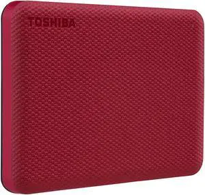 Toshiba Canvio Advance 2TB Portable External Hard Drive USB 3.0, Red - HDTCA20XR3AA