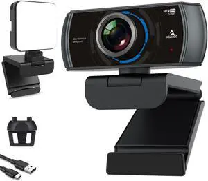 NexiGo 60FPS 1080P Webcam Kits, N980P HD Web Camera with Microphone, 120 Degrees Wide-Angle, Software Control, Enhanced Video Conference Lighting Kit with Webcam Style Clip, for Zoom/Skype/Teams