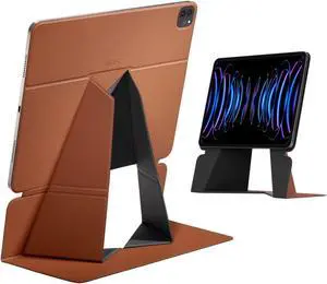 MOFT Tablet Stand for Pro 12.9 in(4th/5th/6th Generation) Snap Float Folio Case Scratch & Discolor Resistant, Light and Portable Tablet Stand (Brown)
