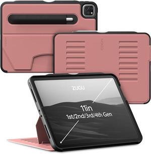 ZUGU Case iPad Pro 11 Inch Case 1st/2nd/3rd/4th Generation Case 2018/2020/2021/2022 | Slim Protective Case Wireless Apple Pencil Charging | Convenient Magnetic Stand & Sleep/Wake Cover | Desert Rose