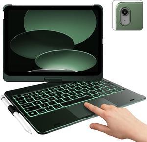 typecase Touch iPad 10th Generation Case with Keyboard (10.9", 2022), Multi-Touch Trackpad, 10 Color Backlight, 360deg Rotatable, Thin & Light for Apple iPad 10th Gen 10.9 (Dark Midnight Green)