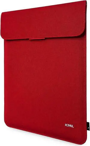 JCPal Fraser Slim Laptop Sleeve - Minimalist Protective Case with Magnetic Closure and 360-Degree Protection for 13-inch and 14 inch Laptops and Tablets (Royal Red)